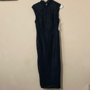 Evan Picone Black Sleeveless Midi Dress